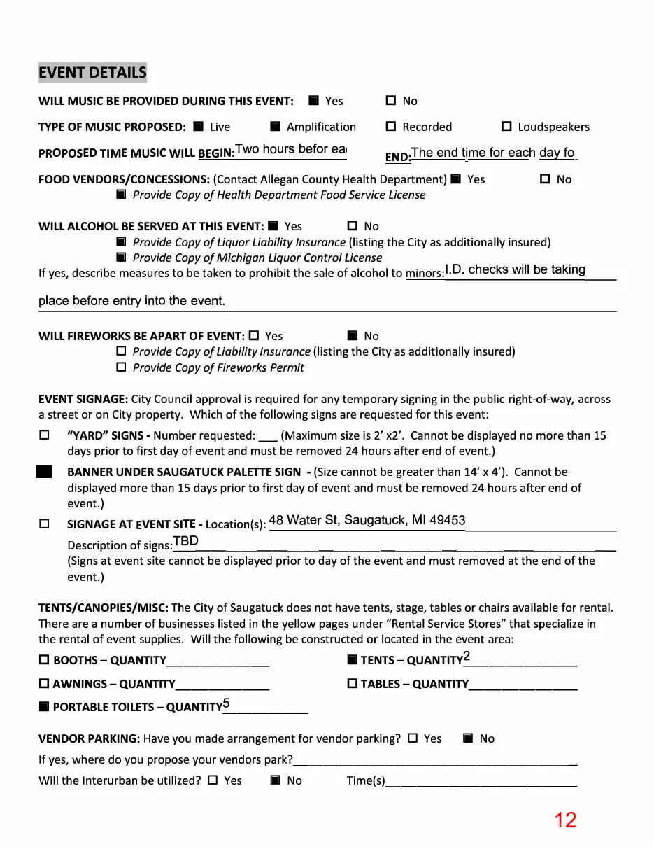 Page 12 of the packet; its text follows