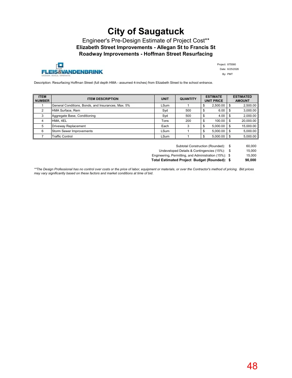 Page 48 of the packet; its text follows