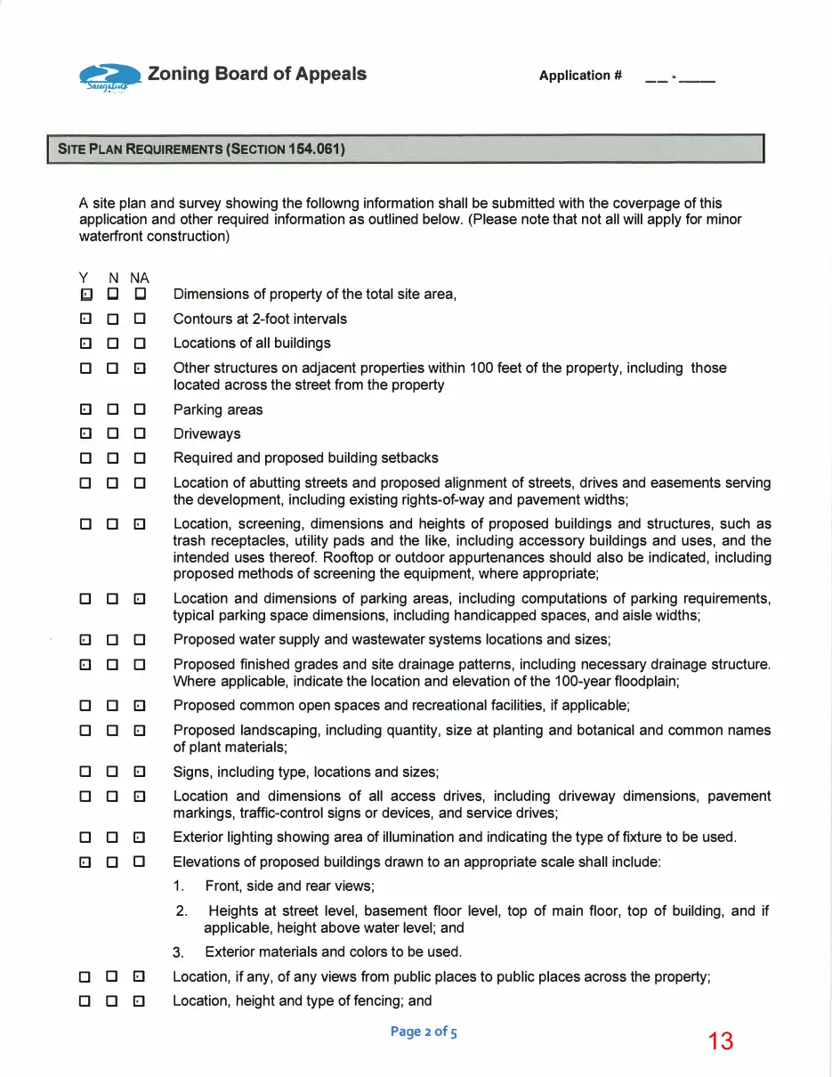Page 13 of the packet; its text follows