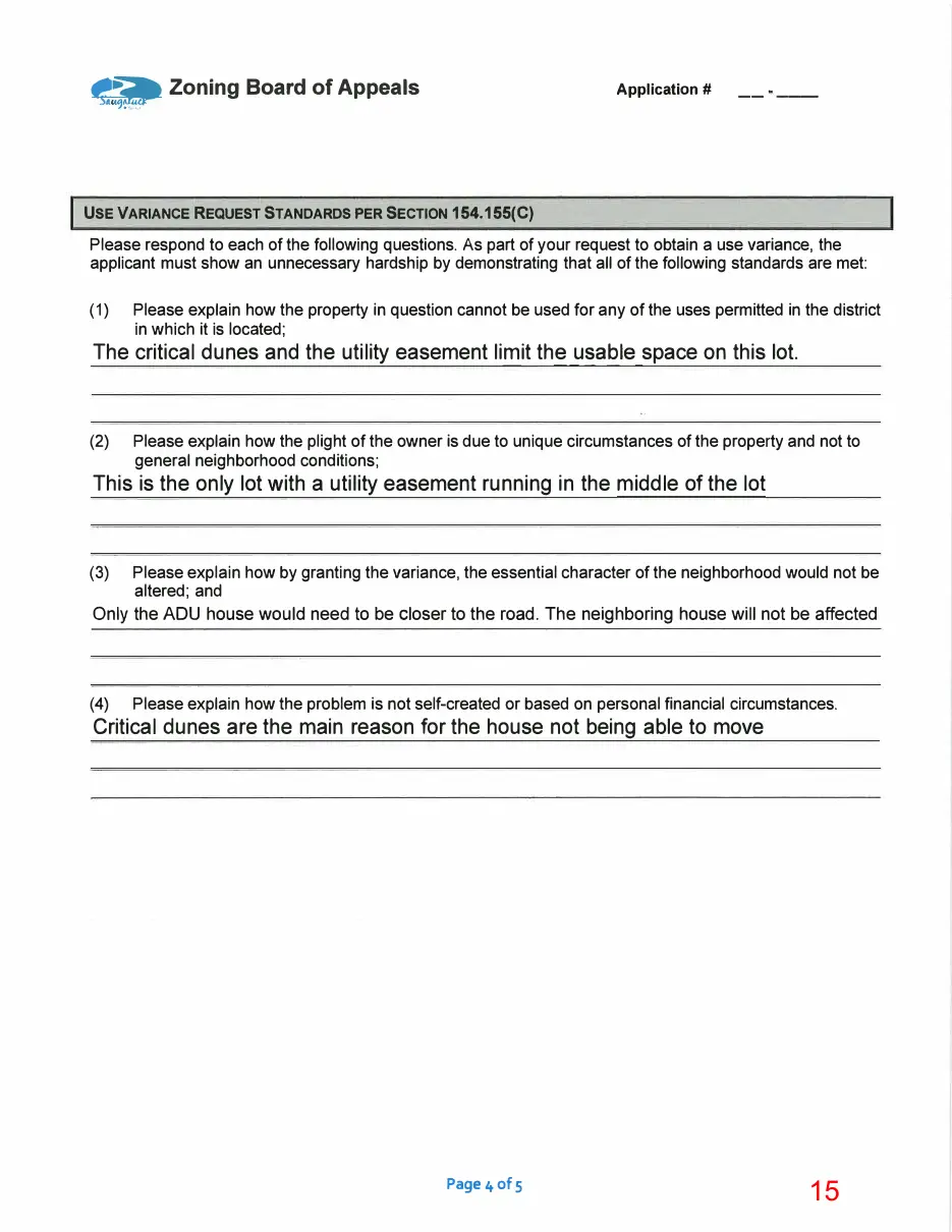 Page 15 of the packet; its text follows