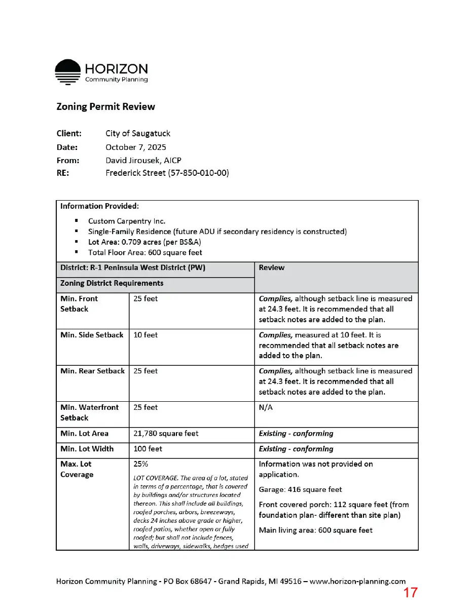 Page 17 of the packet, a scanned page