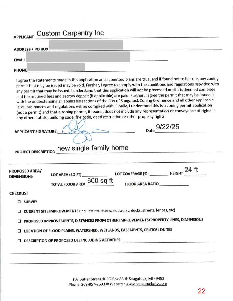 Page 22 of the packet, a scanned page