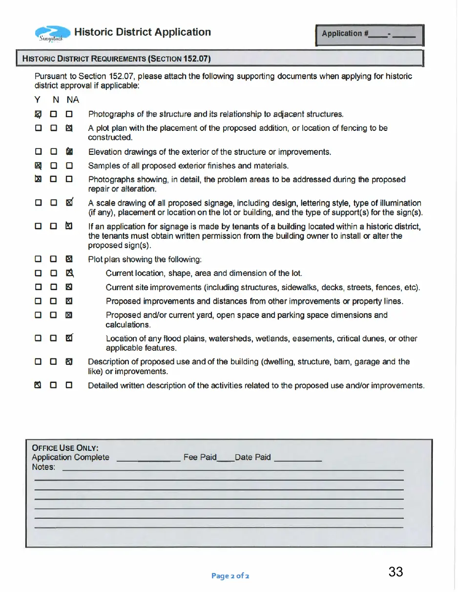 Page 33 of the packet, a scanned page