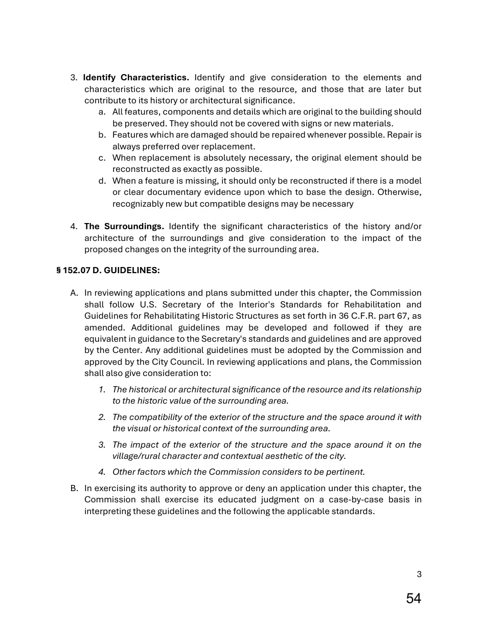 Page 54 of the packet; its text follows