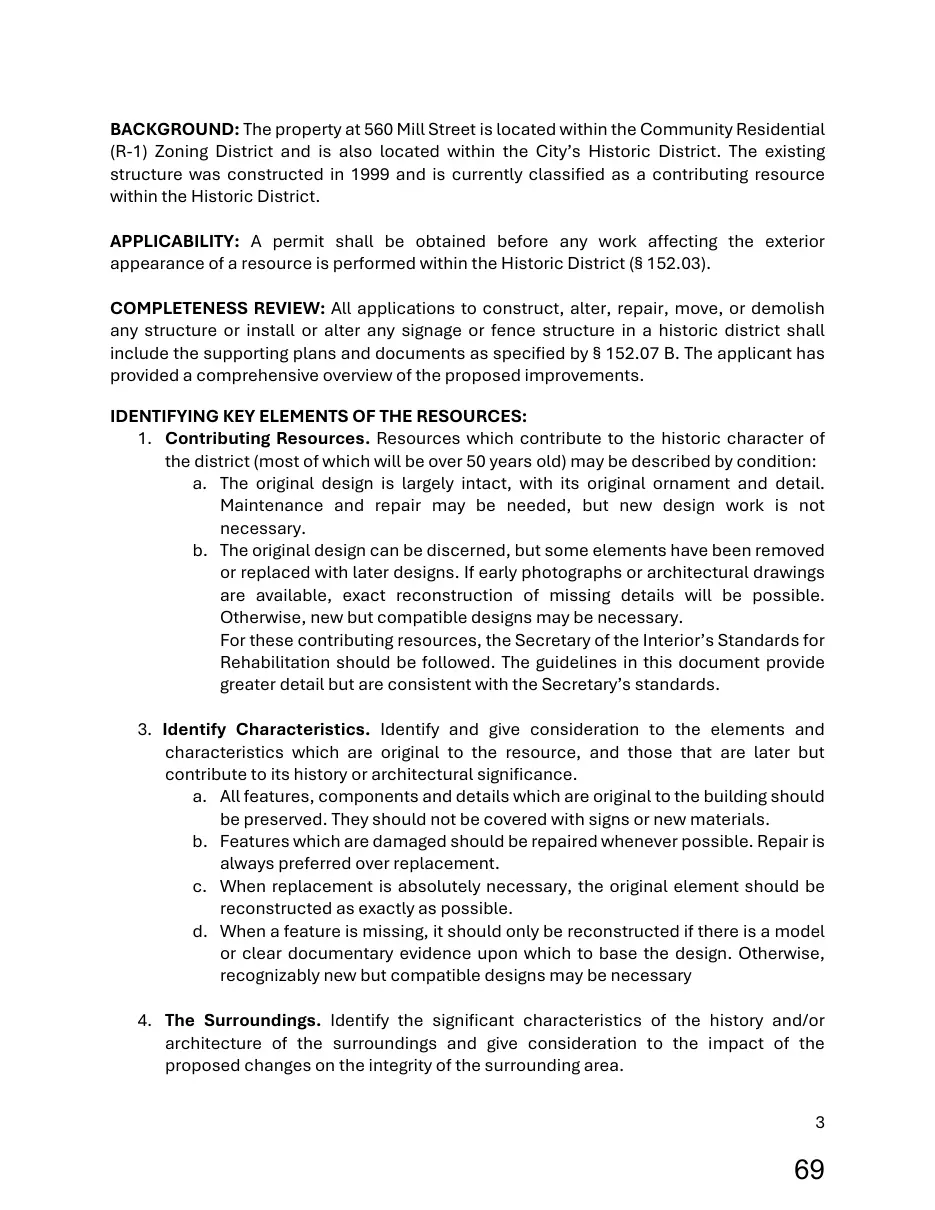 Page 69 of the packet; its text follows