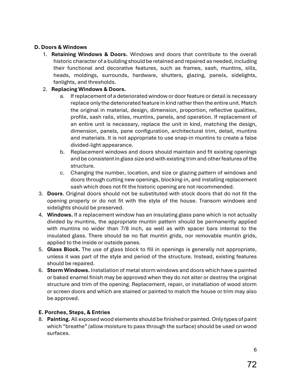 Page 72 of the packet; its text follows