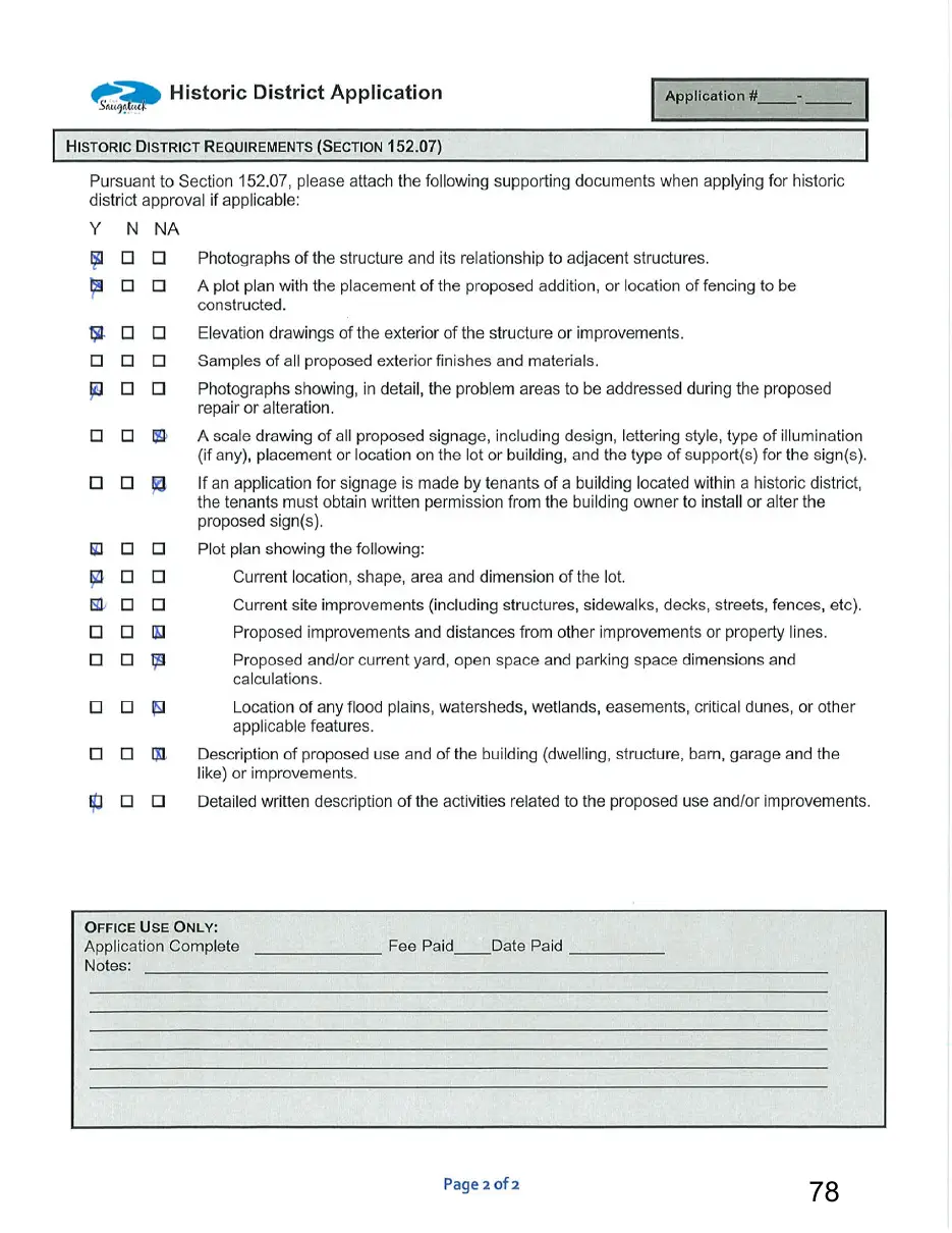 Page 78 of the packet, a scanned page