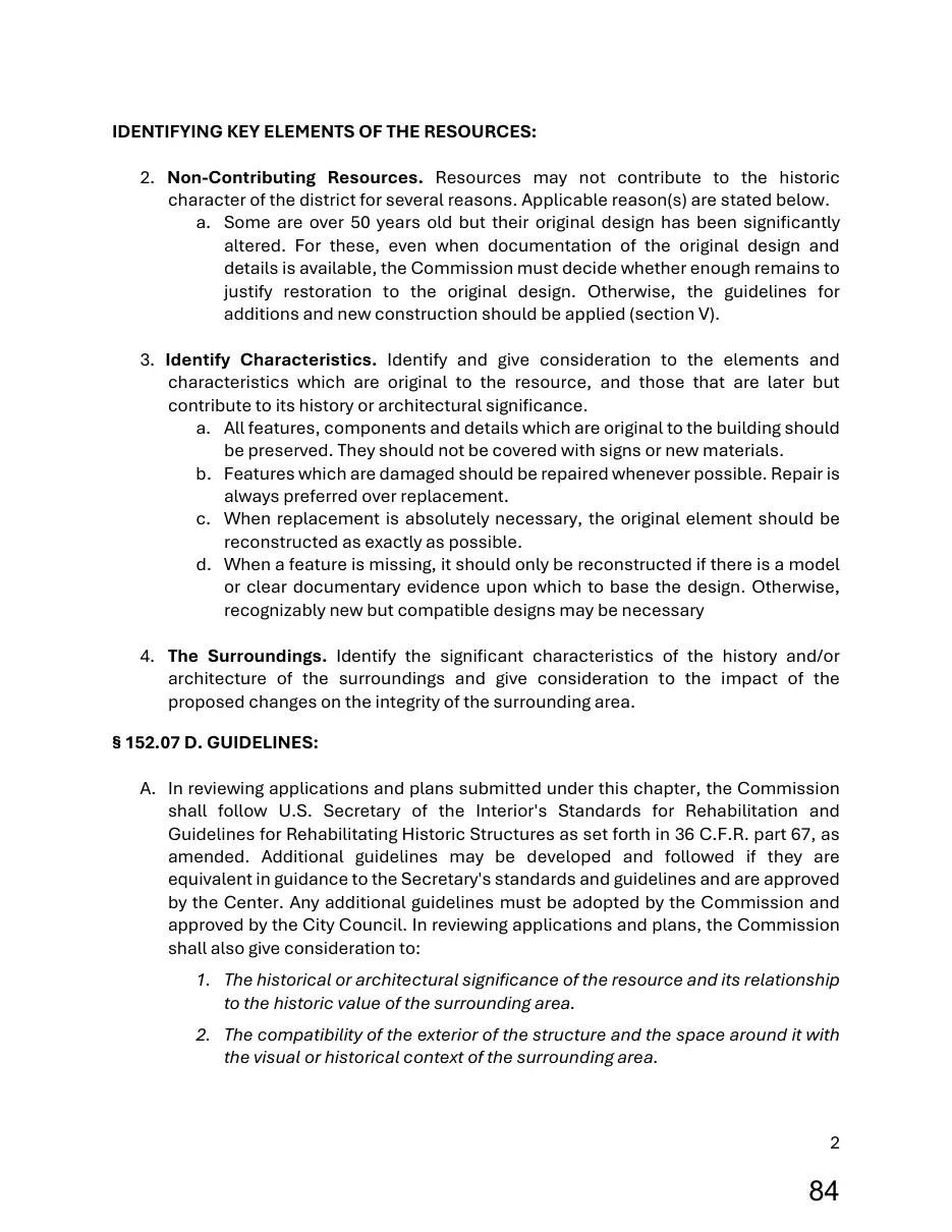 Page 84 of the packet; its text follows
