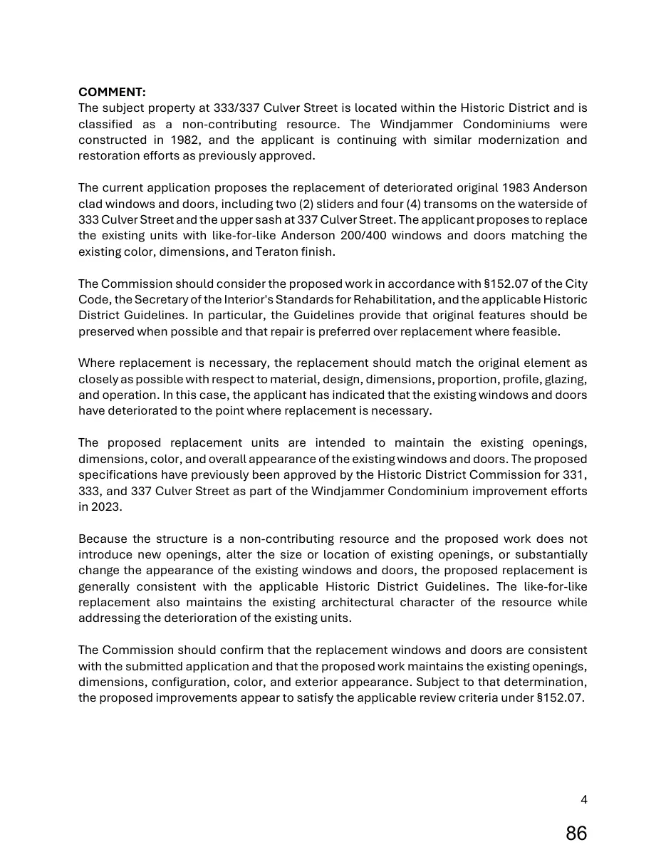 Page 86 of the packet; its text follows