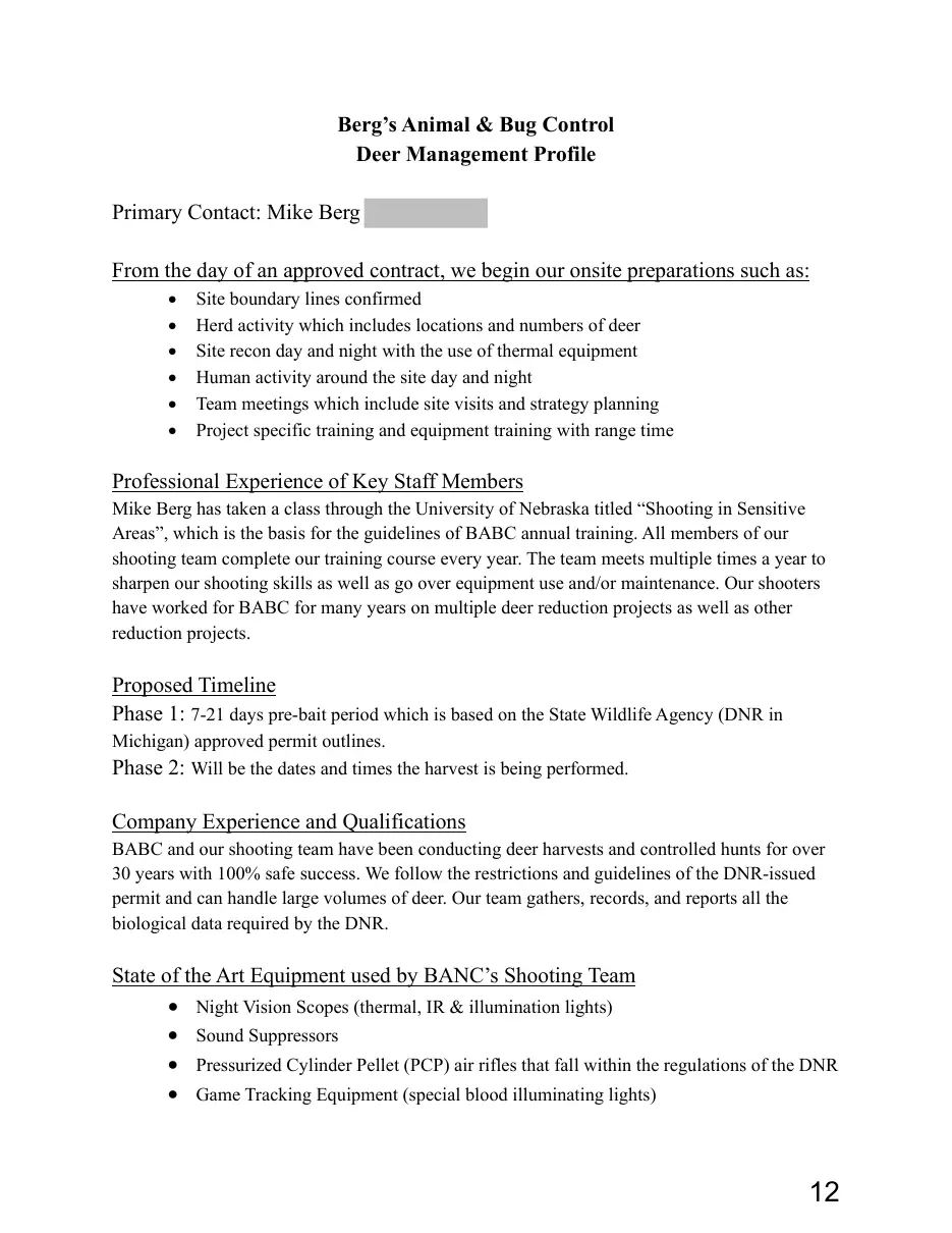 Page 12 of the packet; its text follows
