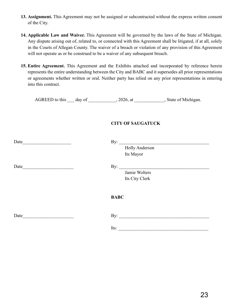 Page 23 of the packet; its text follows