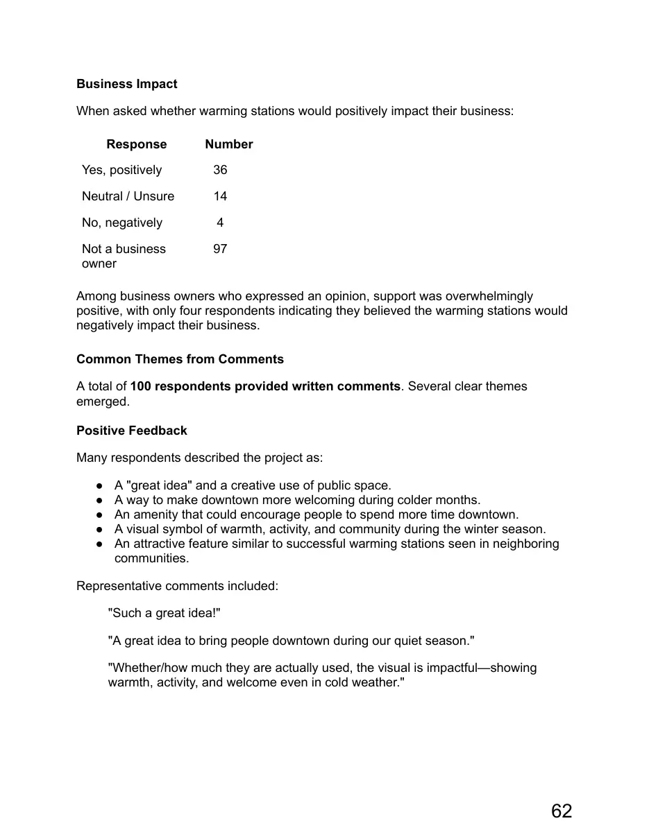 Page 62 of the packet; its text follows