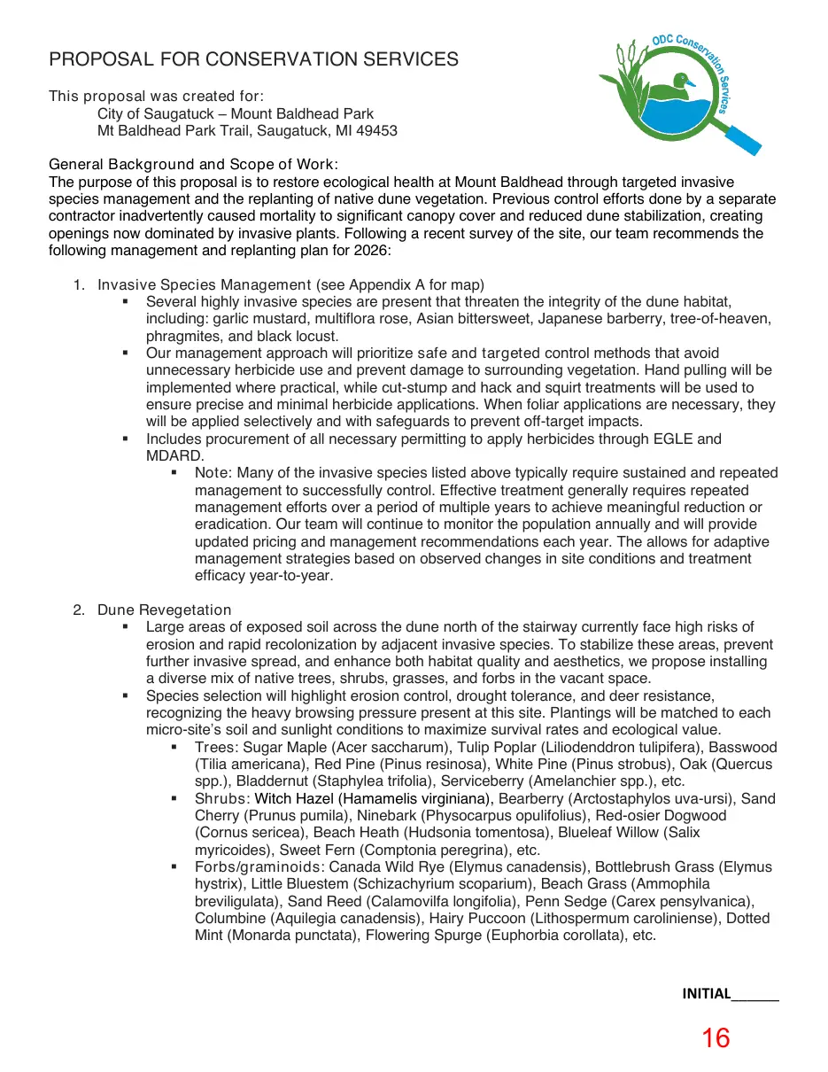 Page 16 of the packet; its text follows