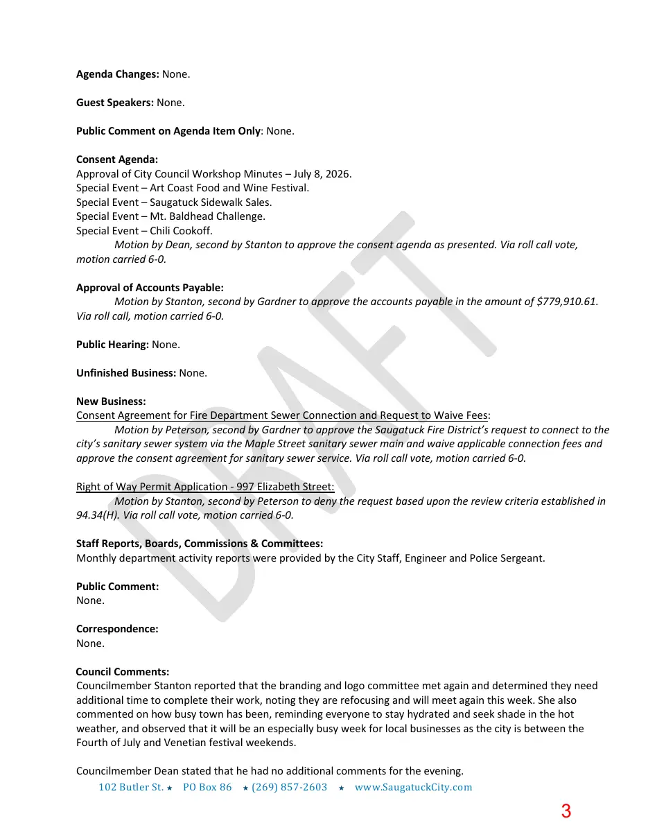 Page 3 of the packet; its text follows