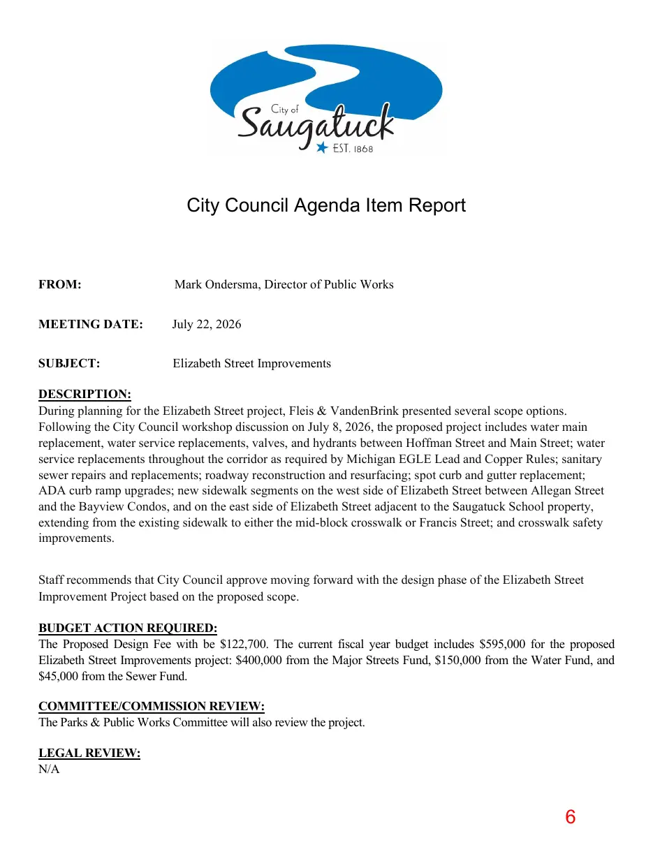 Page 6 of the packet; its text follows
