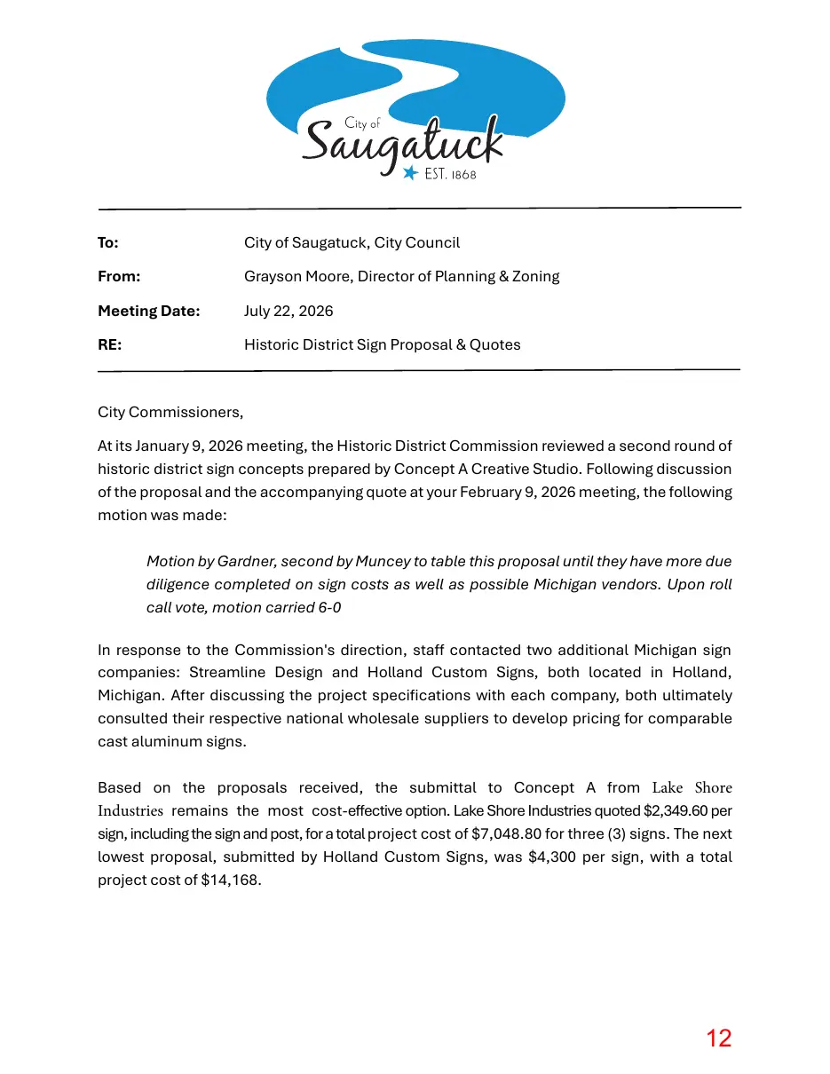 Page 12 of the packet; its text follows
