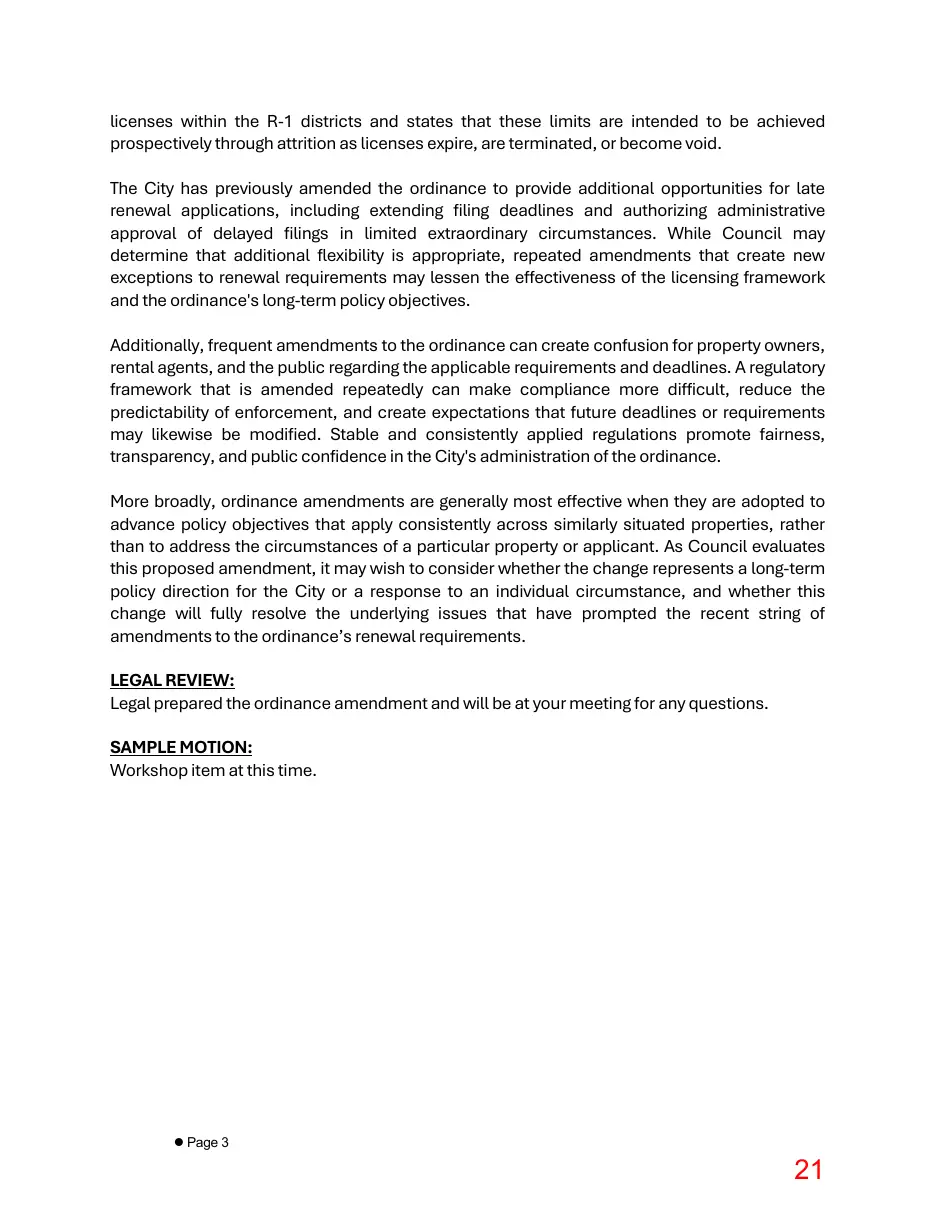 Page 21 of the packet; its text follows