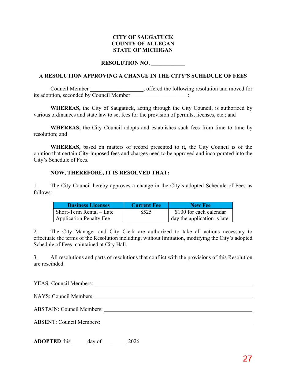 Page 27 of the packet; its text follows