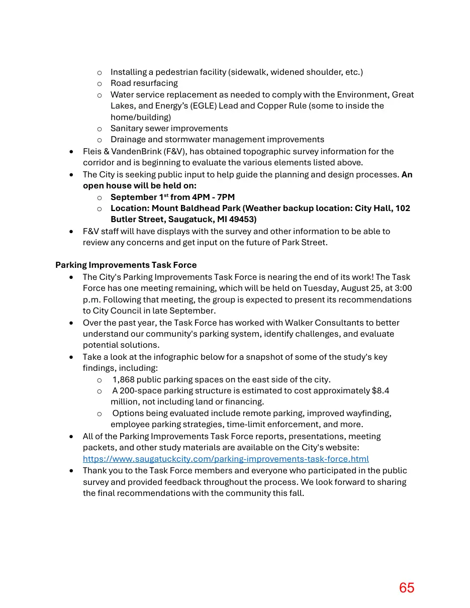 Page 65 of the packet; its text follows