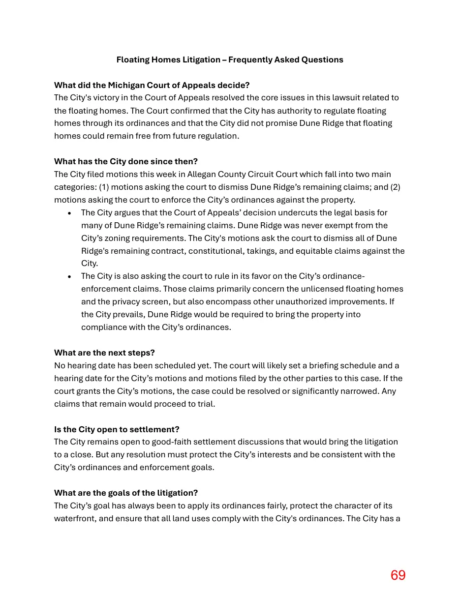 Page 69 of the packet; its text follows