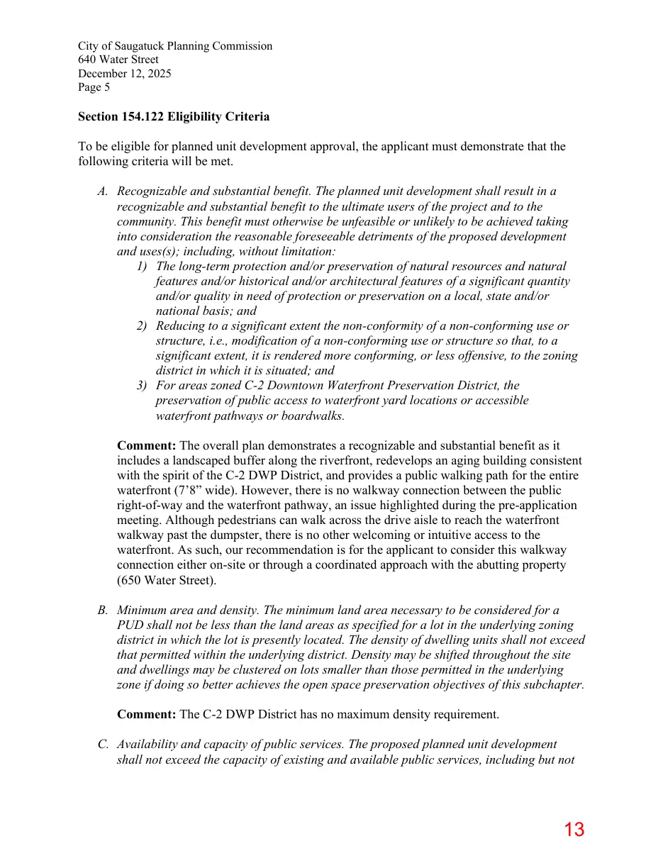 Page 13 of the packet; its text follows