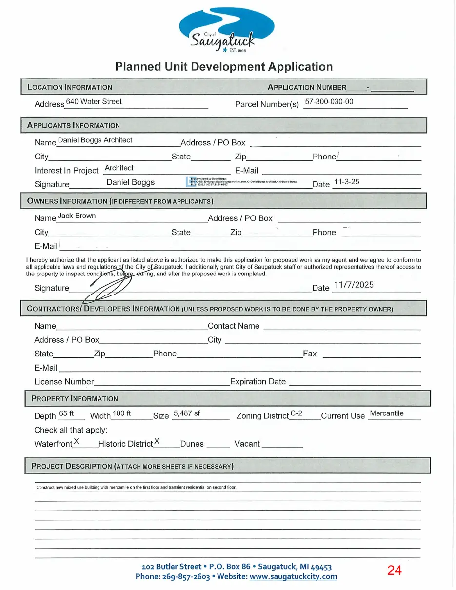 Page 24 of the packet, a scanned page