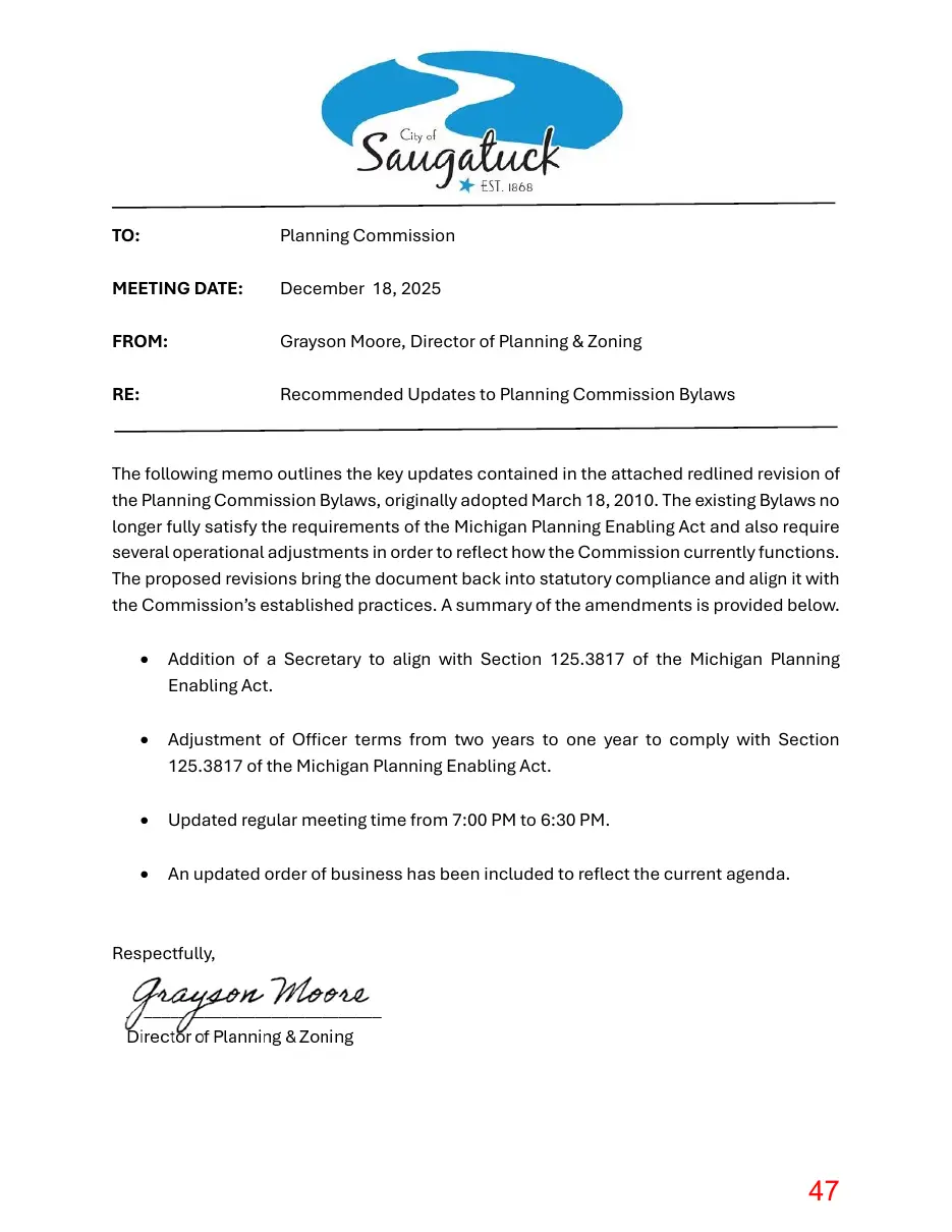 Page 47 of the packet; its text follows