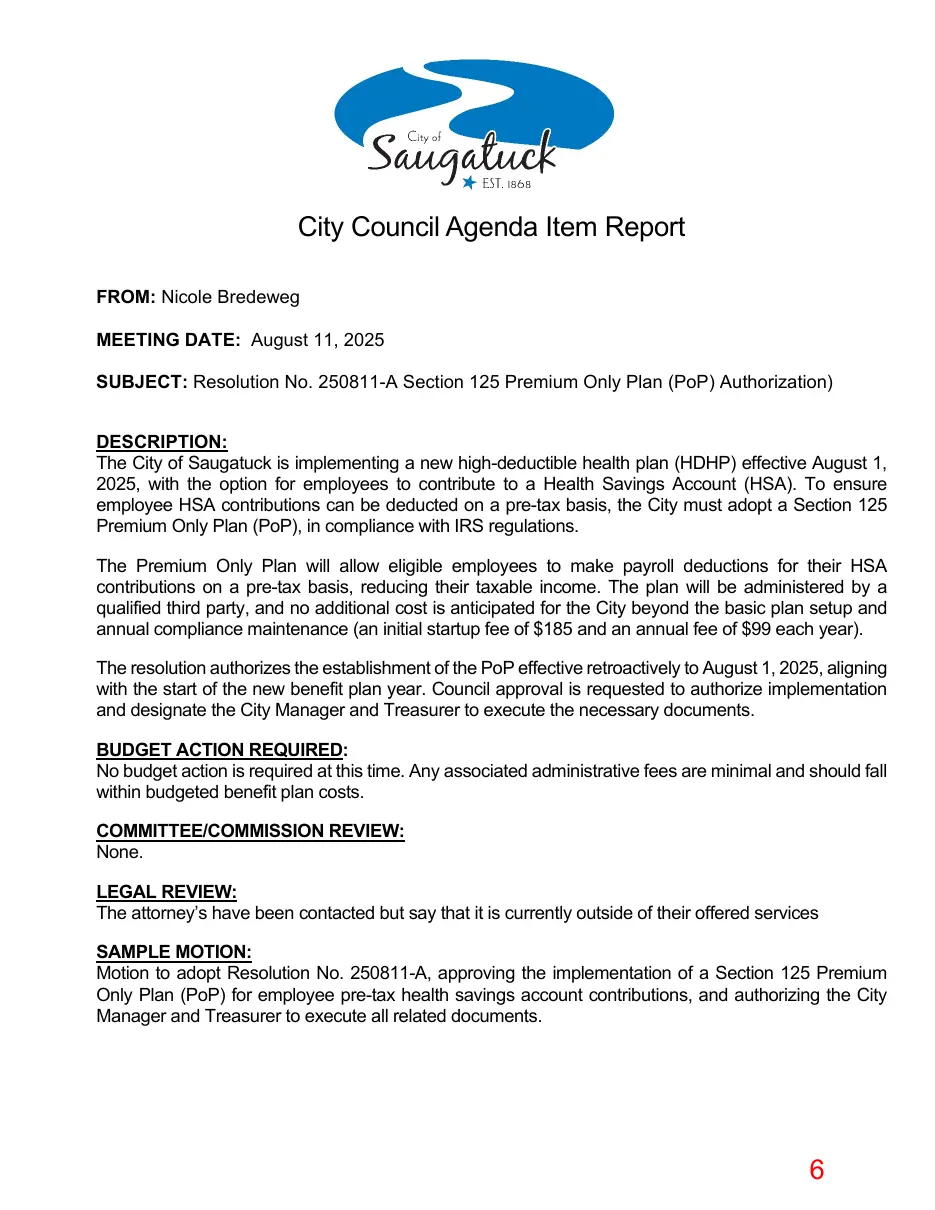 Page 6 of the packet; its text follows