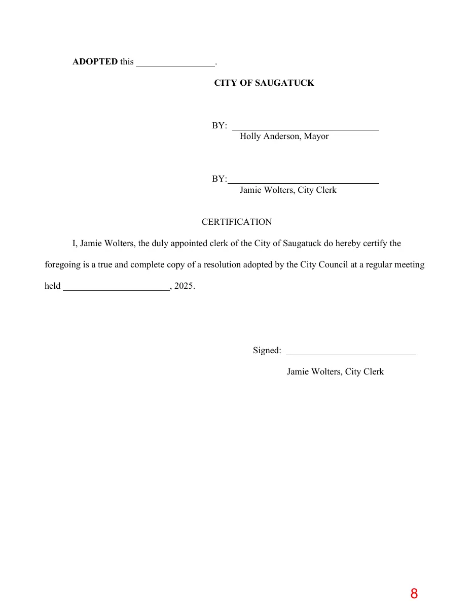 Page 8 of the packet; its text follows
