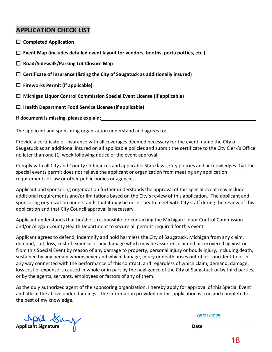 Page 18 of the packet; its text follows