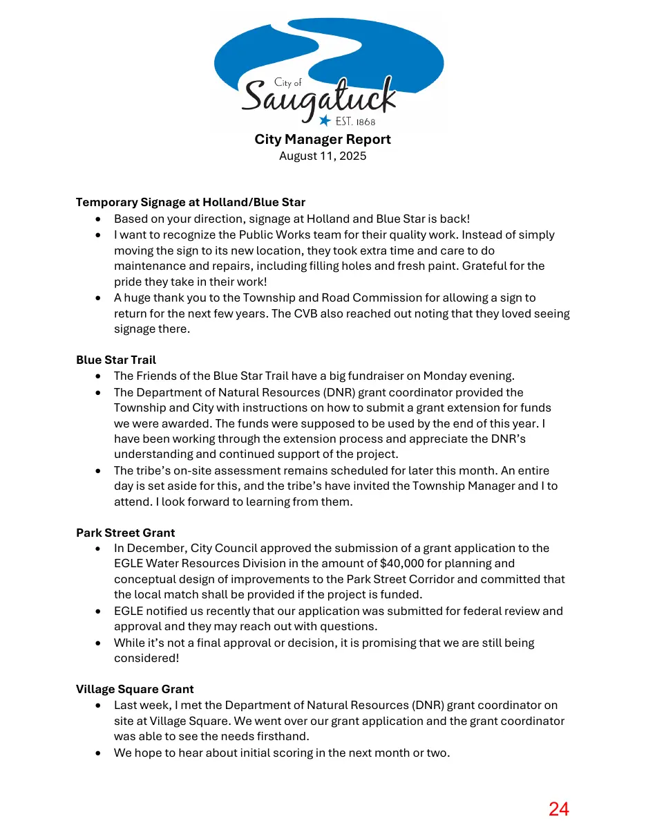 Page 24 of the packet; its text follows