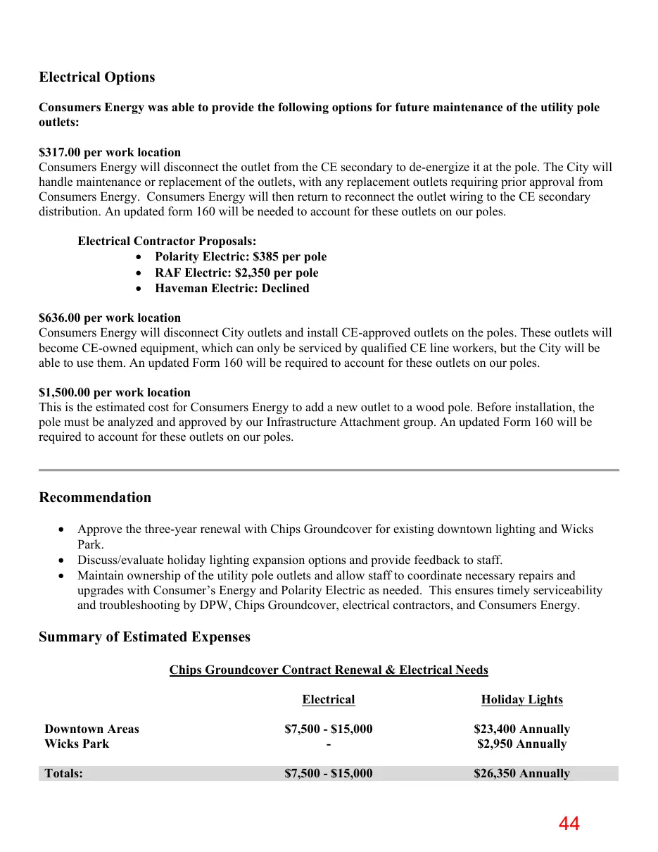 Page 44 of the packet; its text follows