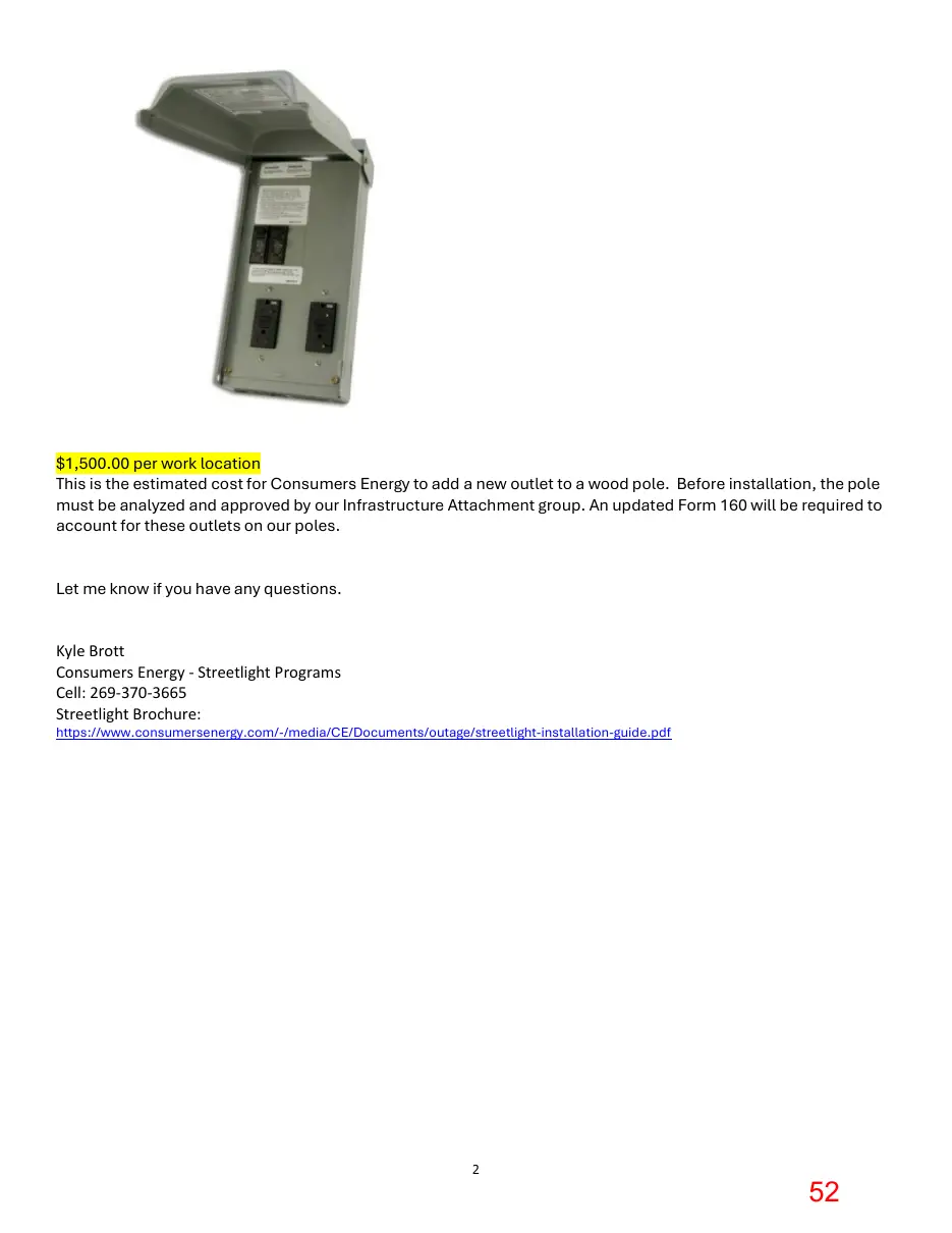 Page 52 of the packet; its text follows