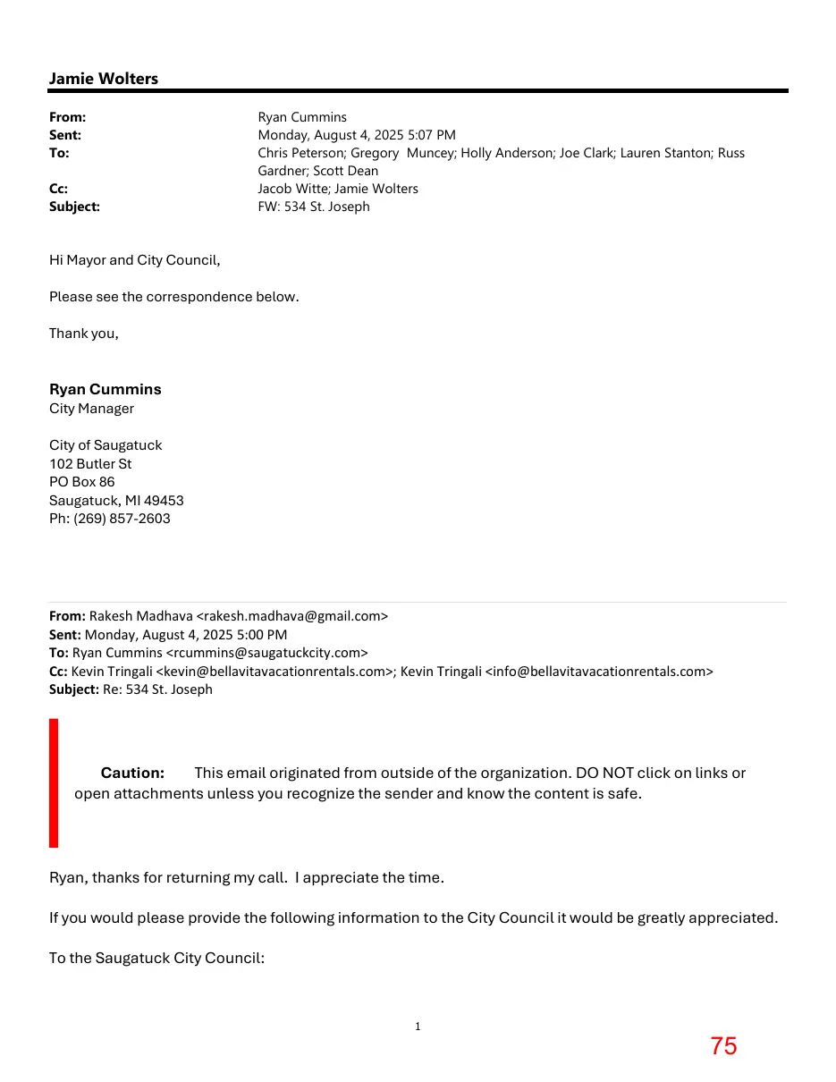Page 75 of the packet; its text follows
