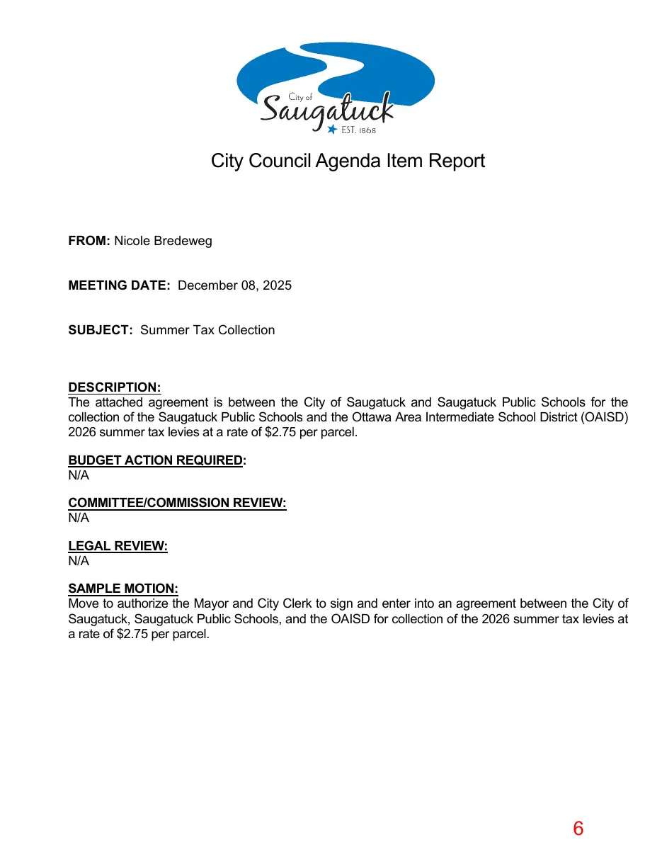 Page 6 of the packet; its text follows