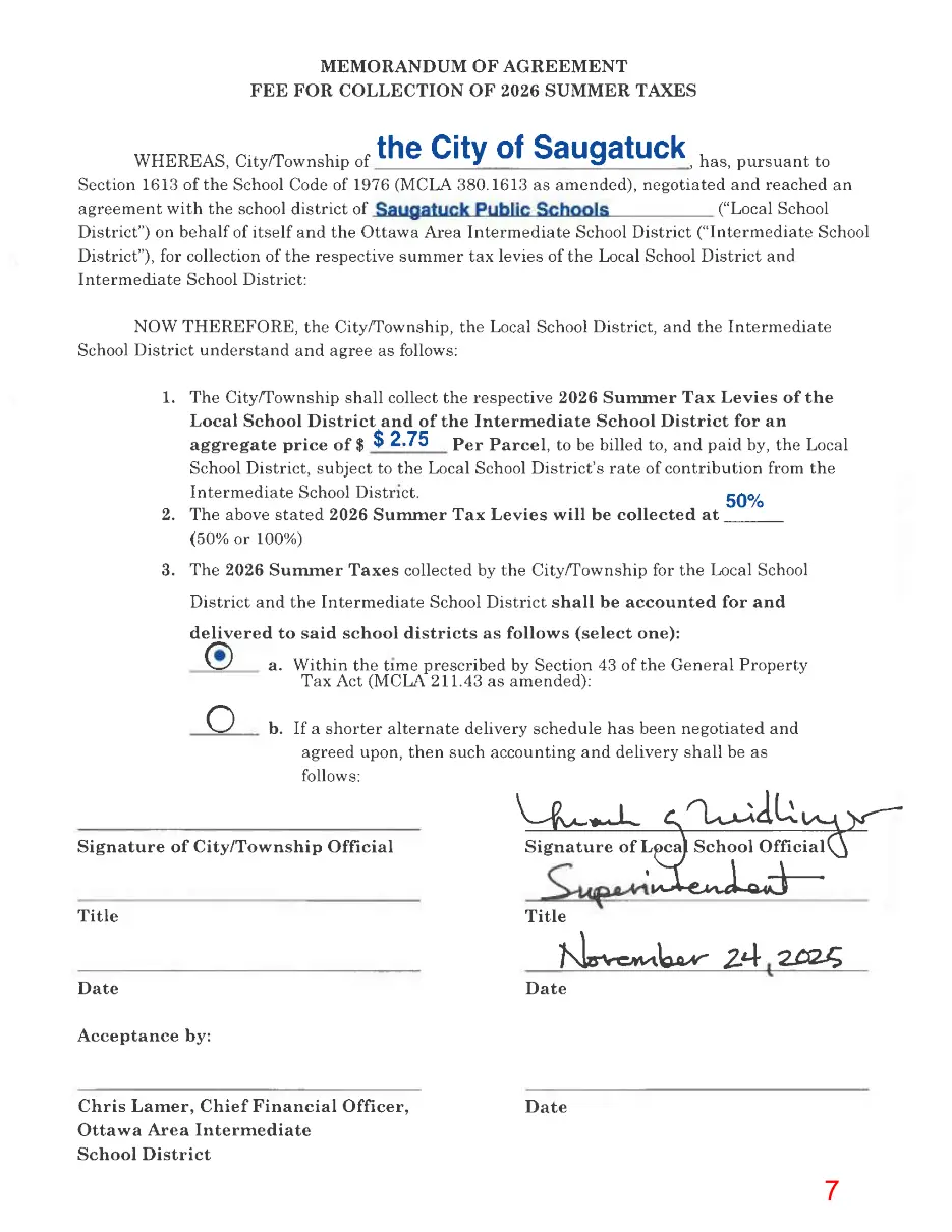 Page 7 of the packet, a scanned page