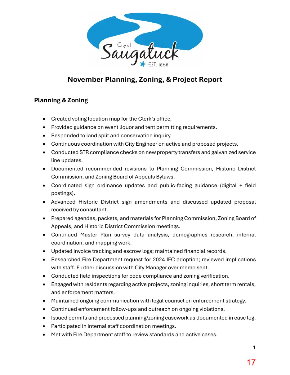 Page 17 of the packet; its text follows