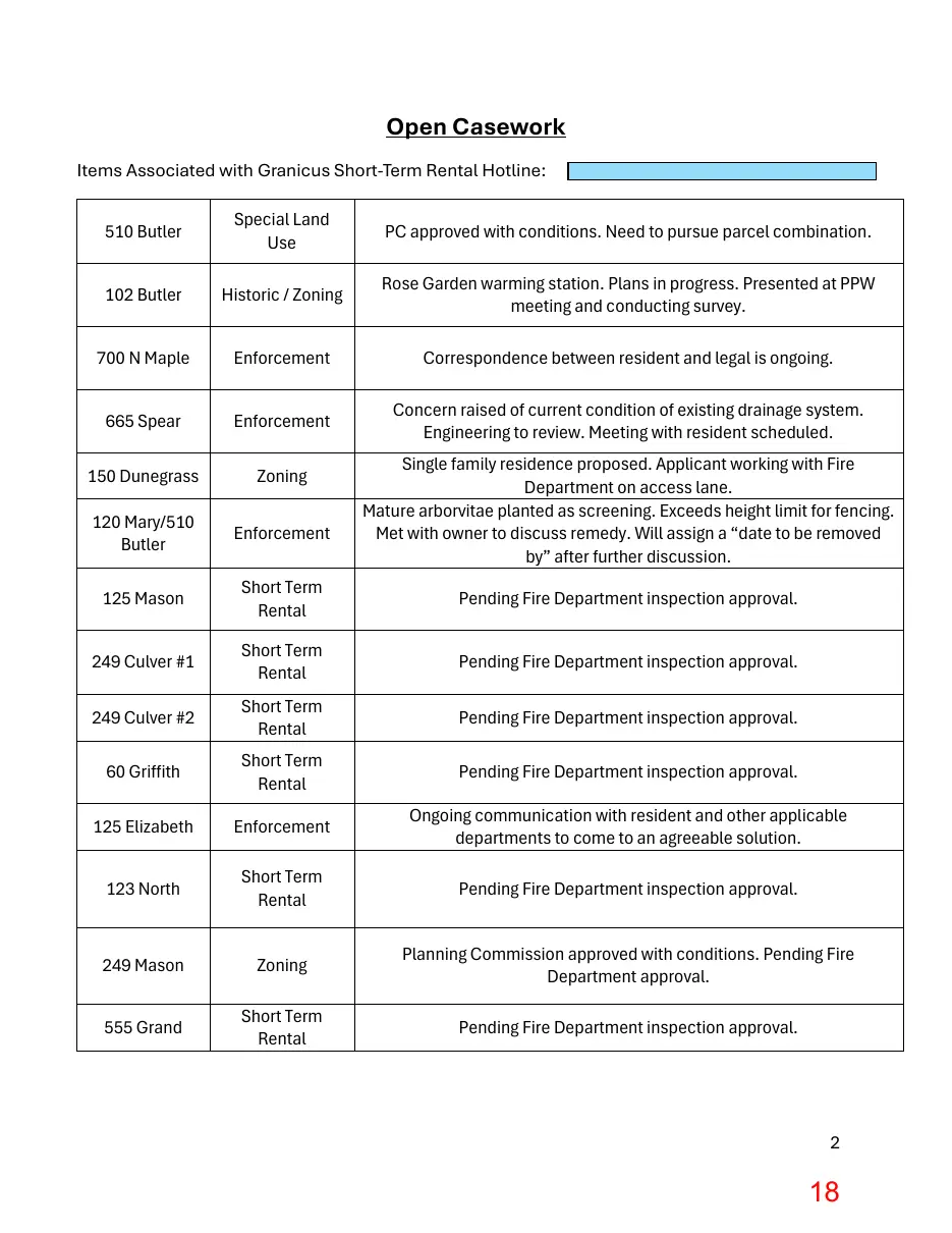 Page 18 of the packet; its text follows