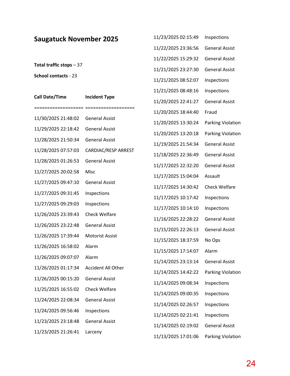 Page 24 of the packet; its text follows