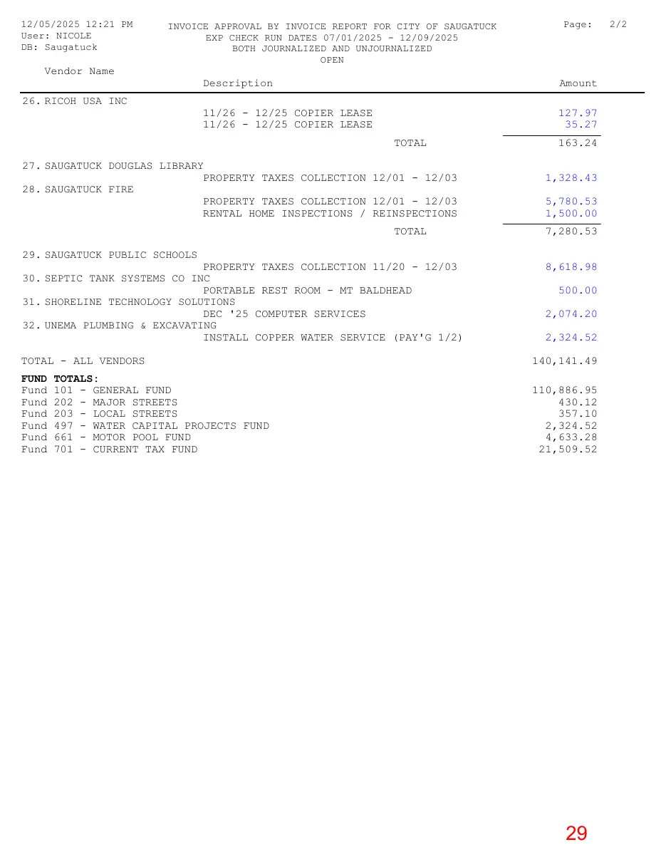 Page 29 of the packet; its text follows