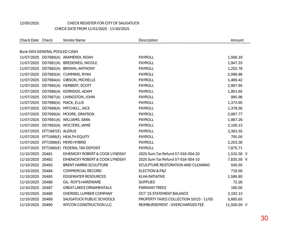 Page 30 of the packet; its text follows