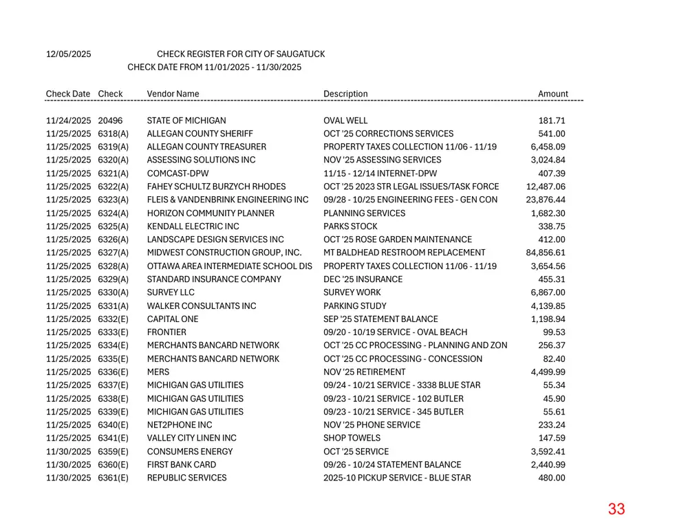 Page 33 of the packet; its text follows