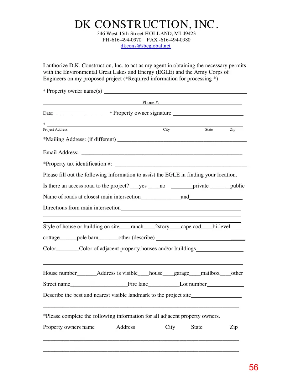 Page 56 of the packet; its text follows