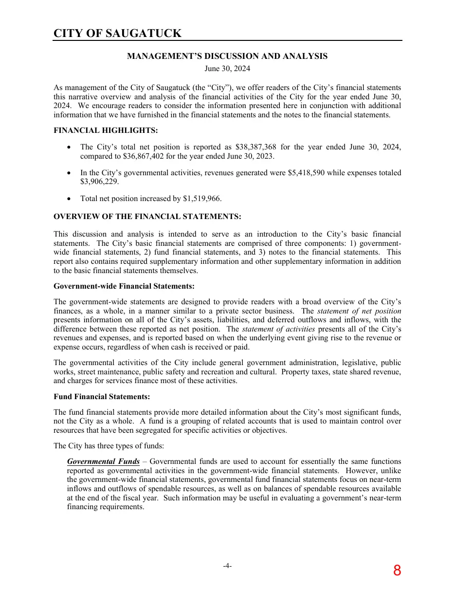 Page 8 of the packet; its text follows