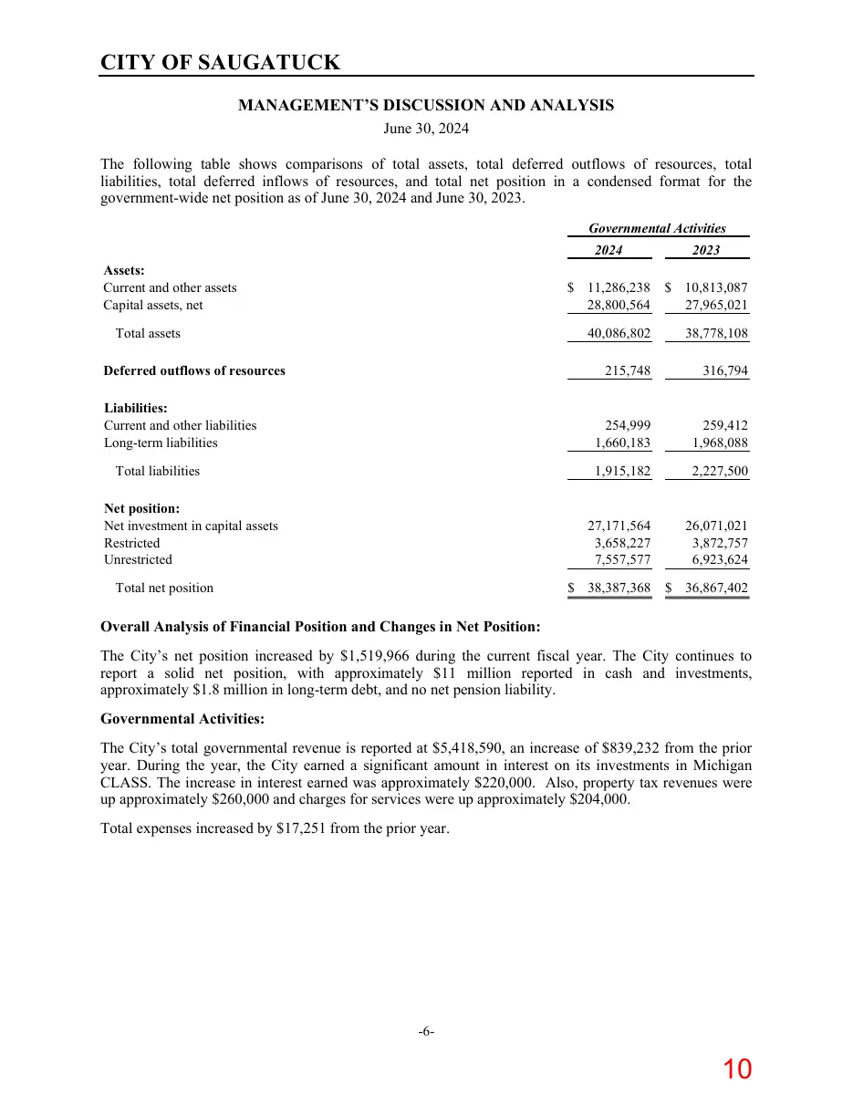 Page 10 of the packet; its text follows