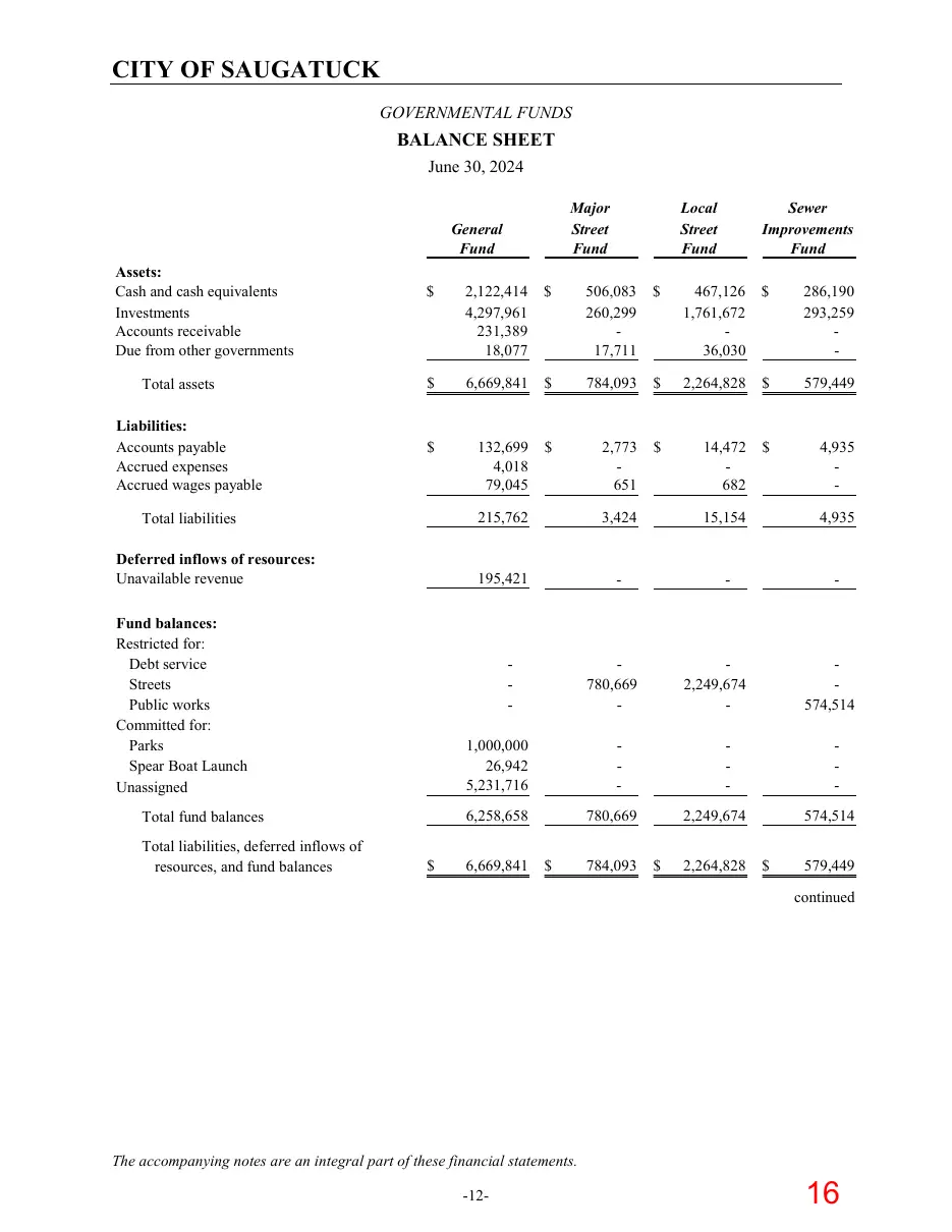 Page 16 of the packet; its text follows