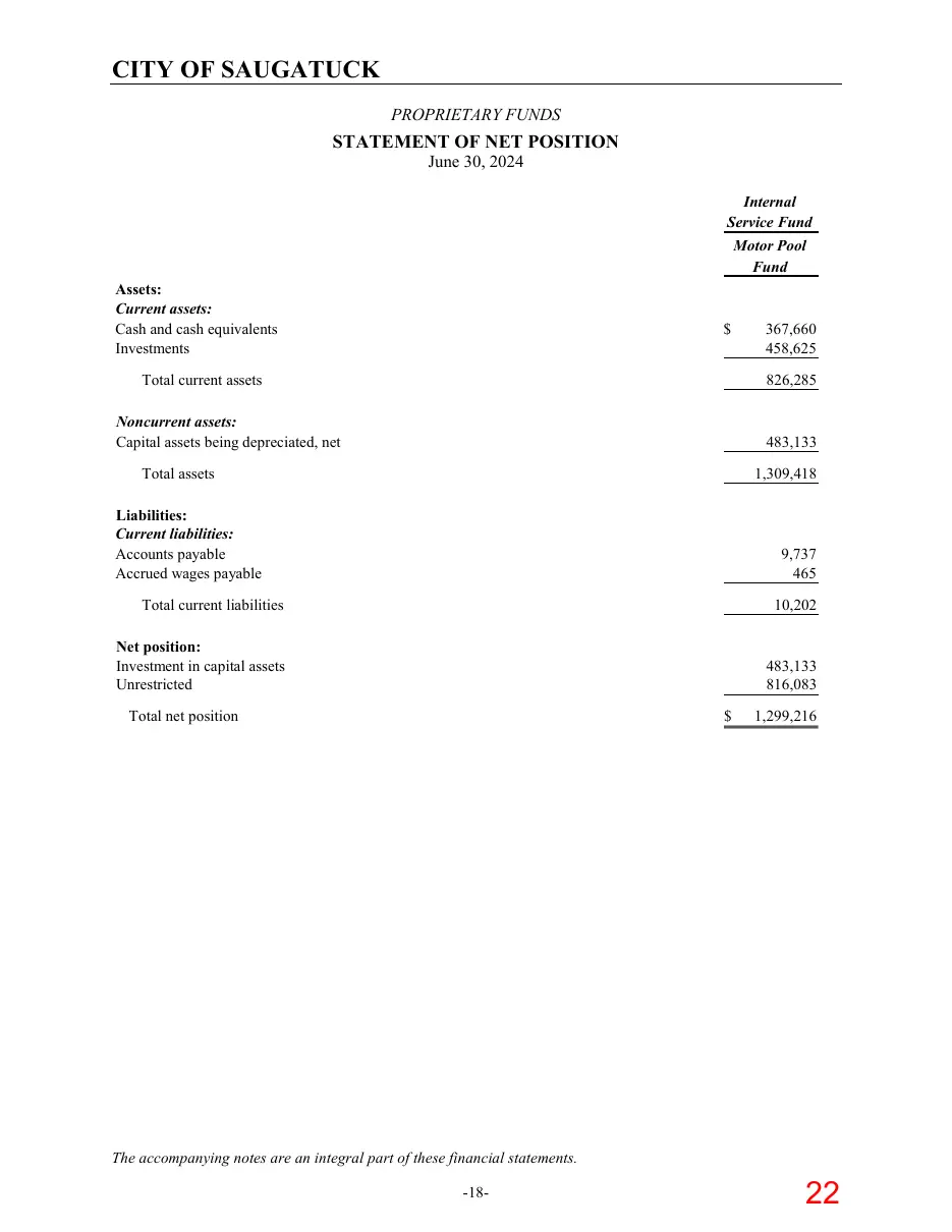 Page 22 of the packet; its text follows