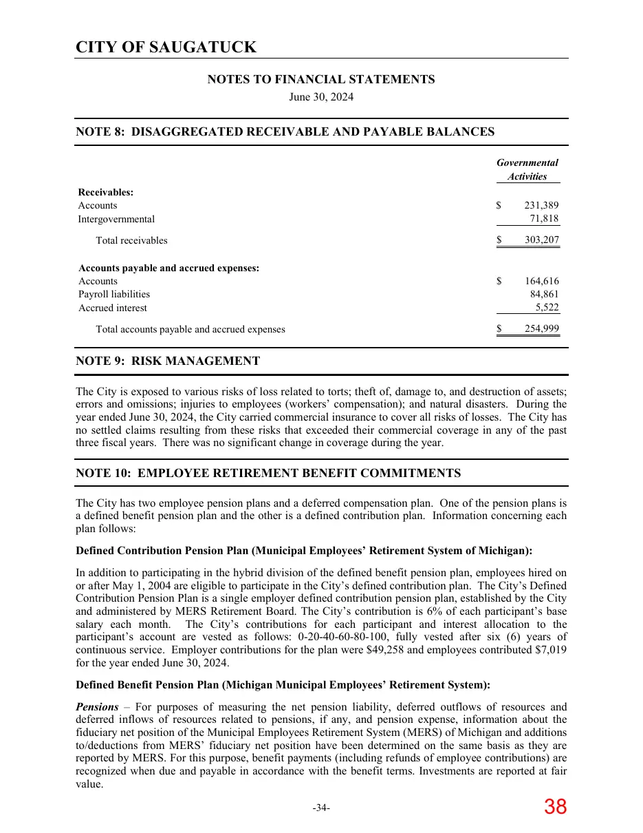 Page 38 of the packet; its text follows