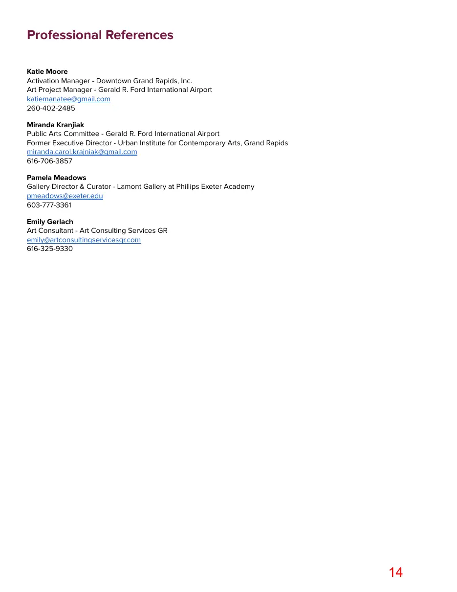 Page 14 of the packet; its text follows