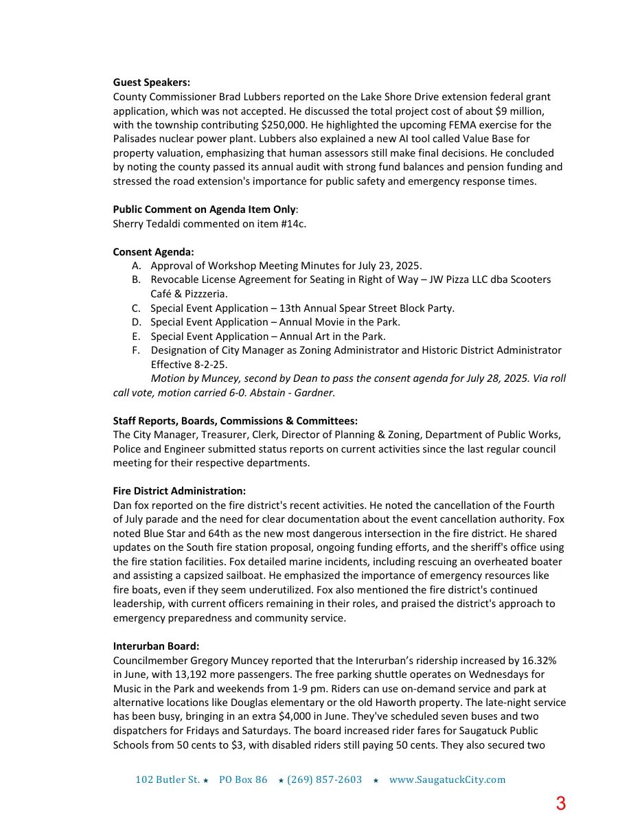 Page 3 of the packet; its text follows